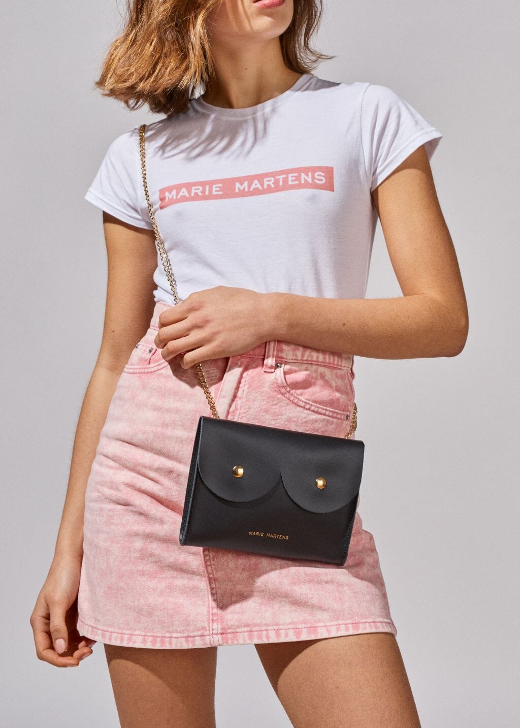 Marie Martens Mini Sac Chaîne en cuir Titi Collection Boobs