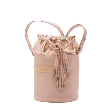 Fuji - Sac Seau Nude & Or Rose Bucket Shoulder Bag Marie Martens 