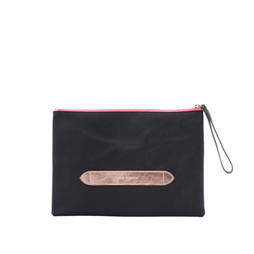 Out-Of-Office - Pochette Noir & Or Rose Clutch Marie Martens 