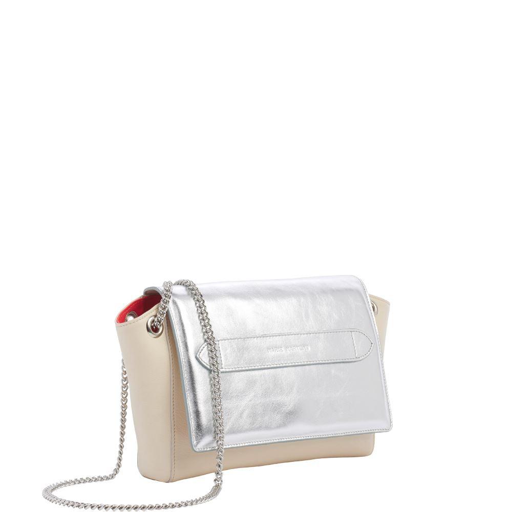 Villa Clara - Silver Chain & Cream Shoulder Bag Marie Martens 