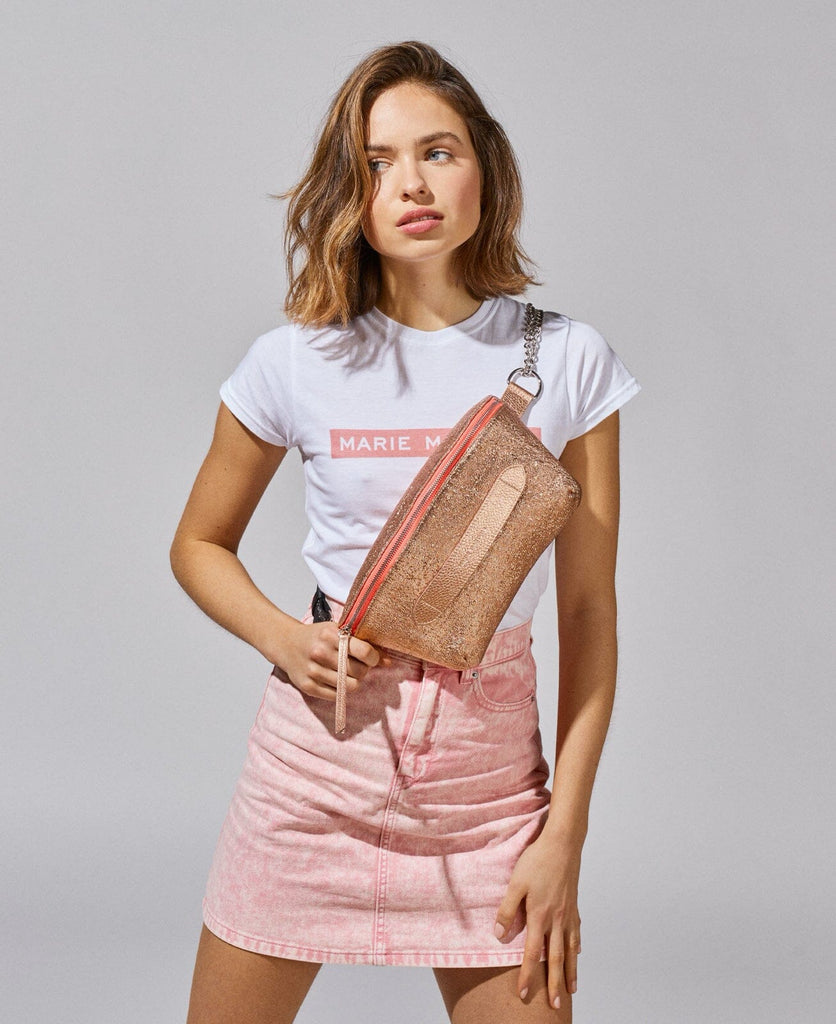 Neufmille - Sac Ceinture XL Lino Or Rose Beltbag Marie Martens 
