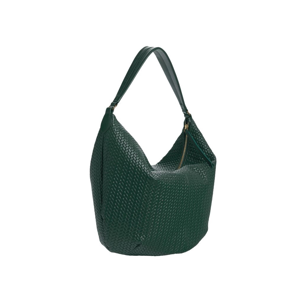 Hobo - Bag Carried Shoulder Braided Dark Green and BRASS Shoulder & Hand Bags Marie Martens 